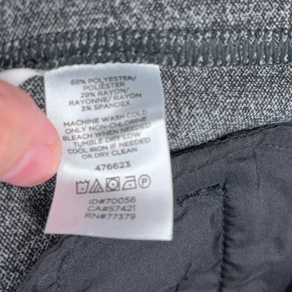 Ann Taylor Plaid Skinny‎ Leggings Women 4 Polyester Rayon Gray